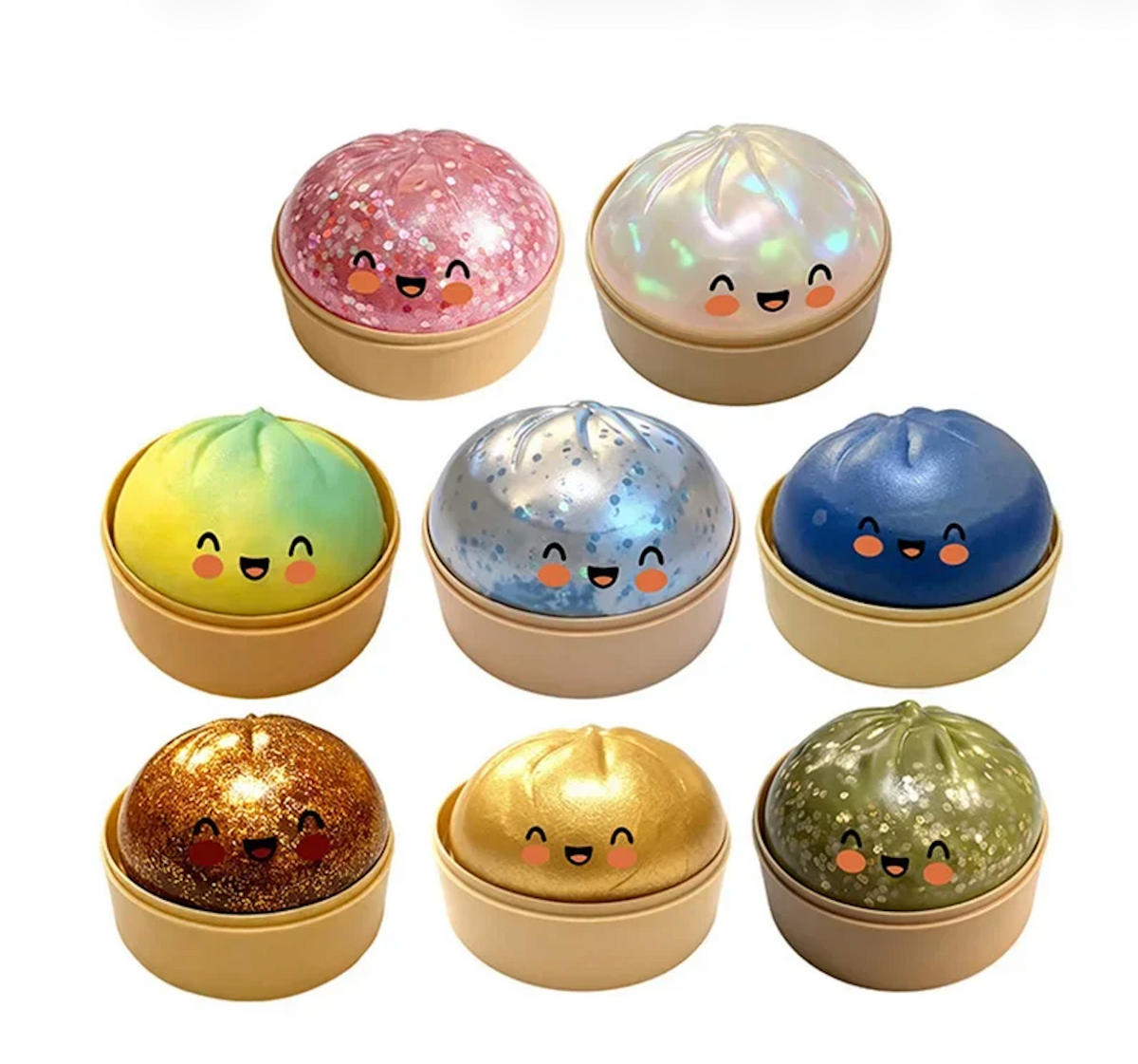 Simulation Dumpling Pressure Ball Slow Rebound Soft Pinch Decompression Toy Office Home Decor Children Adults Birthday Gifts